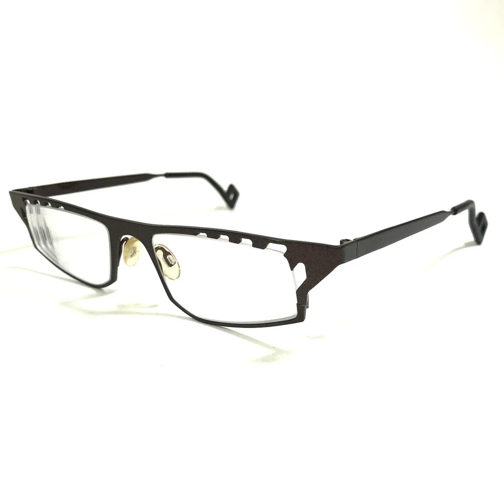 THEO Eyeglasses Frames ambiorix 403 Brown Semi Rim Modernist MCM 48-18-145